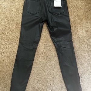 Pilcro Letterpress Script  | Anthropologie | Black Laceup Leather Pants | 28 NWT